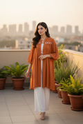 Embroidered Balloon Sleeve Cardigan 3 piece dress